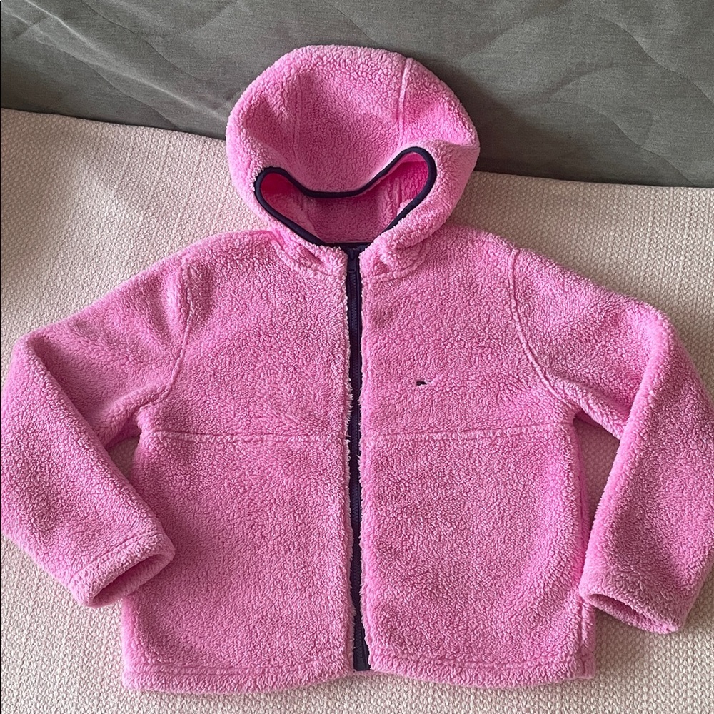 Vineyard Vines Bubblegum Pink Sherpa Top Jacket Girls Sz 10/12